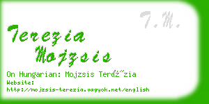 terezia mojzsis business card